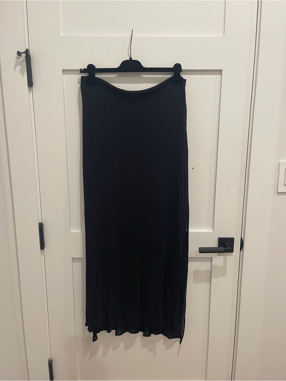 Ann Demeulemeester Black Maxi Skirt - Fluid Minimal Silhouette